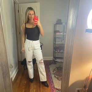 NWT white good American jeans 28